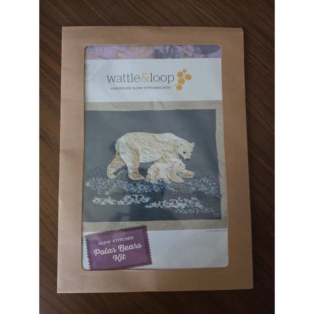 Wattle & Loop "Polar Bears"  Slow Stitch Kit